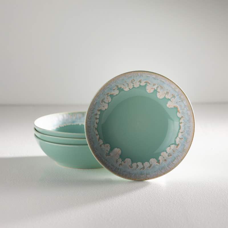 Taormina Pasta Bowls, Set Of 4 - Aqua